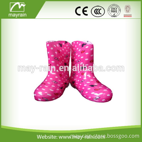 custom logo rainboots girls fashion purple pvc rain boots